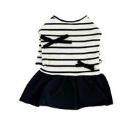 Cats Striped Elegant Dress Princess Bowknot Elegant Puppy Beach Dress Puppy Small Dogs Holiday Party Cute Pet Clothes