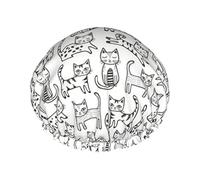 Cats Stripes Black White Larger Waterproof Shower Cap,Elastic Bathing Hair Cap Environmental Protection Hair Bath Caps, Double WaterproofBathing Shower Hat