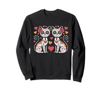 Cats Sugar Skull Halloween Day Cat Lovers / Cinco De Mayo Sweatshirt