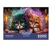 Cat's Sushi Feast 1000 Pieces Jigsaw Puzzle, Food And Pets Decorative Game for Adults And Families to Participate Together 70x50cm/1000pcs