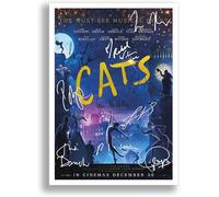 Cats The Musical Cast Signed A4 Poster Photo Print Framed Autograph Gift 2019 Movie Film (A3 Poster Only)