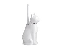 Cats Toilet Brush Holder, Freestanding Toilet Brush and Holder, Ceramic Whimsical Feline Design with Wide-Mouth Storage, Bathroom Toilets Cleaning Brushes Ceramic Cats Base Bowl Cleaner Bathroom