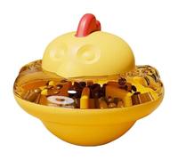 Cats Toys with Food Treat Distribution, Pet Treat Puzzle Ball with Adjustable Dispensing Hole Cat Food Dispenser Toy for Pets Wobble Toys(Yellow)