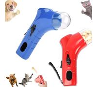 Cats Treats Dispenser Gun Cat & Dog Treat Gun Shooter Pet Treat Gun, Andheld Pet Feeding Toys For Dog Cat Exercise Training, Exercise & Outdoor Play (Red+Blue)