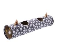 Cats Tunnel House Playtube Plush Soundable Toy Balls Kitten Interactive Bedding Toy Tunnels For Indoor Cats Large Bed For Indoor Foldable