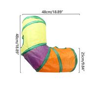 Cats Tunnel Tube L-Shaped Kitten Tunnels Toy For Indoor Bored Pet Toy Peek Hole Hide-and-Seek Small Pet Tubes Indoors Rabbits Tunnel Hamster Hideouts