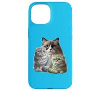 Cats: Two Scottish Folds & One Birman Case for iPhone 15