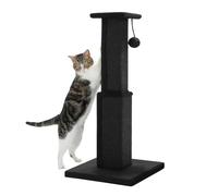 Cats Ultimate Scratching Post NATURAL Durable Sisal Post Cat Tree For Kittern Cat Climbing Frame Tower Post(Black)