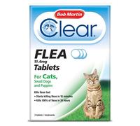 (Cats Under 11kg) Bob Martin Clear Cat & Dog Flea Tablets