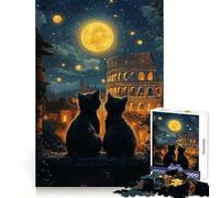 Cats Under The Colosseum 1000 Pieces Jigsaw Puzzles for Teenagers Sharp Memory Stress Relief Fun Neat Edges Perfect Present size 38x52cm