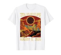 Cats Wearing Total Solar Eclipse Glasses 2026 August Value Graphic T-Shirt, Men, White, XL
