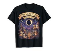 Cats Wearing Total Solar Eclipse Glasses Desert 2026 August Value Graphic T-Shirt, Men, Black, XL