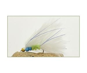 Cats Whisker Trout flies, 6 Blue Flash beaded body, size 10 - Lethal still water