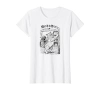 Cats with Scrubbing Claws on Pillars Value Graphic T-Shirt, Women, White, XS