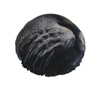 Cats With Yellow Eyes Double Layered Shower Cap For Women Reusable Suitable For Bathing Spa