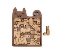Cats Wooden Puzzle, Super Challenging Wooden Jigsaws Kitten Puzzles Cat Gifts for Girls, Kitten Ornament Wood Puzzles Crazy Cat Lady Gifts, IQ Puzzle for Festival Birthday Cats Lover Present