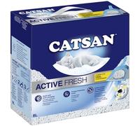 CATSAN Active Fresh - Natural Clay Cat Litter with Activated Carbon - Effective Binding of Odour and Moisture - 1 x 8 Litres