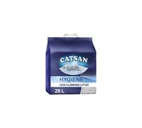 Catsan Hygiene Plus Non Clumping Cat Litter, 28 Litres Odour Control (2 x 14L)