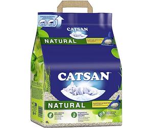 CATSAN - Natural Clumping Cat Litter - 8 L - Biodegradable Extra Absorbent - No Smell - Bulk Cat Litter