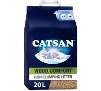 Catsan Wood Comfort Litter, 100 Percent Biodegradable, Extra Absorbent, 20 Litre