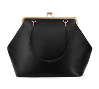 CATSEA Straw Large Women's Kiss Lock Bag Kiss Clasp Tote Purse Clutch