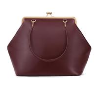 CATSEA Straw Large Women's Kiss Lock Bag Kiss Clasp Tote Purse Clutch