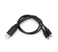 CATSELURRY 38cm Portable USB Male Universal Micro USB Dual Male Y Adapter Splitter Cable