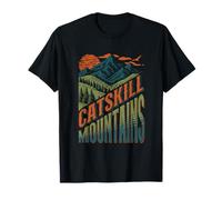 Catskill Mountains New York Forest NY Hiking Camping Retro T-Shirt