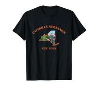 Catskill Mountains Outdoor Landscape Inside NY State Map T-Shirt