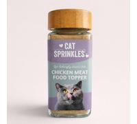 CatSprinkles Hydrolysed Chicken Cat Food Topper Including Glass Sprinkler Jar (100+ Servings) | Loved by Fussy Eaters | All Natural Cat Treat | Appetite Stimulant | Added Taurine for Heart Health
