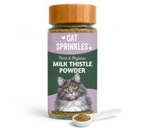 CatSprinkles Pure Milk Thistle for Cats 100g - Contains 500 Servings | 100% Natural Liver, Medication Detox & Digestive Support | Rich in Silymarin & Antioxidants | Holistic Antioxidant Topper