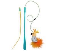 Catstages Flutter Frenzy Prey Wand Set Cat Toy for Cats & Kittens, 2 Interchangeable Attachments, Prey-Like Tail & Plush Bird on Stretchy Cord