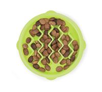 Catstages Kitty Slow Feeder Cat Bowl, Green