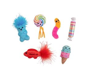 Catstages Kitty Sweet Treats Plush Catnip Cat Toys - 6 Pack