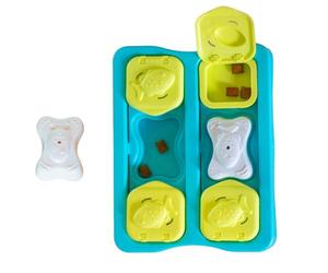 Catstages Nina Ottosson Kitty Cube Puzzle Cat Toy Treat Puzzle | Level 2 Intermediate, 10 Hidden Treat Cups, Problem Solving, Interactive Enrichment, Slow Feeder, Indoor Cats & Kittens