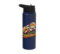 Catstronaut Funny Space Cat Astronaut Illustration Stainless Steel Insulated Water Bottle