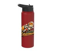 Catstronaut Funny Space Cat Astronaut Illustration Stainless Steel Insulated Water Bottle