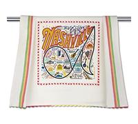 Catstudio Nashville Dish Towel - U.S. City Souvenir Kitchen and Hand Towel with Original Artwork - Perfect Tea Towels for Tennessee Lovers, Travel Souvenir