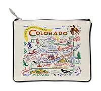 Catstudio Zipper Pouch Purse| Holds Your Phone, Coins, Pencils, Makeup, Dog Treats, & Tech Tools, Colorado (Natural), 5" x 7"