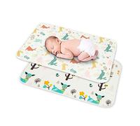 Catteyonce Diaper Changing Pad 2 Pack Waterproof Portable Changing Mat Reusable for Girls Boys Newborn 100% Leak Proof Sanitary for Home and Outdoor, Travel 19.7"x27.6"
