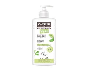 Cattier Kids Shampoo and Shower Gel Green Apple Fragrance Organic 500ml