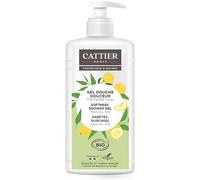 Cattier Matcha Tea & Yuzu Shower Gel Family Size with Pump Dispenser Certified Natural Cosmetics