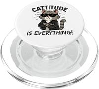 Cattitude Is Everything Cute Kawaii Cat with Attitude Cool PopSockets PopGrip for MagSafe