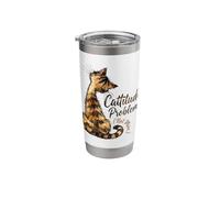 Cattitude Problem Just Deal with It Funny Sassy Tabby Cat Stainless Steel Insulated Tumbler