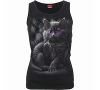 CATTITUDE - Razor Back Top Black