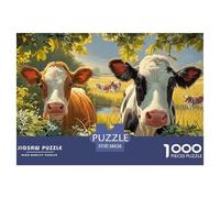 Cattle 1000 Piece Animal Husbandry Farm Jigsaw Puzzle for Adults Educational Challenge for Challenging Family Activity Games Colorful Hard Puzzle for 38x26cm/1000pcs Family Decorations