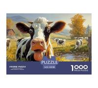 Cattle 1000 Piece Animal Husbandry Farm Jigsaw Puzzle for Adults Educational Challenge for Challenging Family Activity Games Colorful Hard Puzzle for 52x38cm/1000pcs Family Decorations