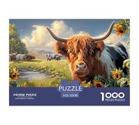 Cattle 1000 Piece Animal Husbandry Farm Jigsaw Puzzle Handwork Puzzle Educational Challenge for Challenging Family Activity Games Colorful Hard Puzzle for 52x38cm/1000pcs Family Decorations