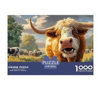 Cattle 1000 Piece Animal Husbandry Farm Jigsaw Puzzles for Adults Challenging Puzzle Educational for Challenging Family Activity Games Colorful for Home Decor Gifts 38x26cm/1000pcs