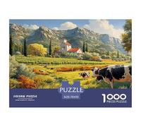 Cattle 1000 Piece Animal Husbandry Farm Jigsaw Puzzles for Adults Educational Challenge Puzzle for Challenging Family Activity Games Colorful Hard Puzzle for 70x50cm/1000pcs Family Decorations